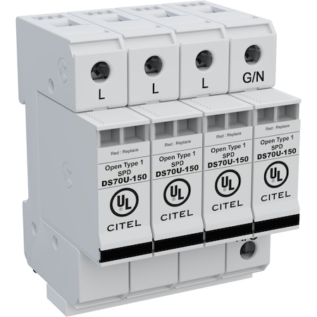 Citel Surge Protection Device, 3 Phase, 120/208V, 4 Wires DS74US-120Y